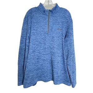 Callaway Mens Blue Quarter Zip Long Sleeve Mock Collar Golf Jacket XLarge